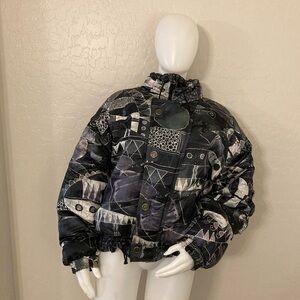 Vintage 1980's New Wave Hip Hop Puffer Bomber Jacket Magical 5th Avenue